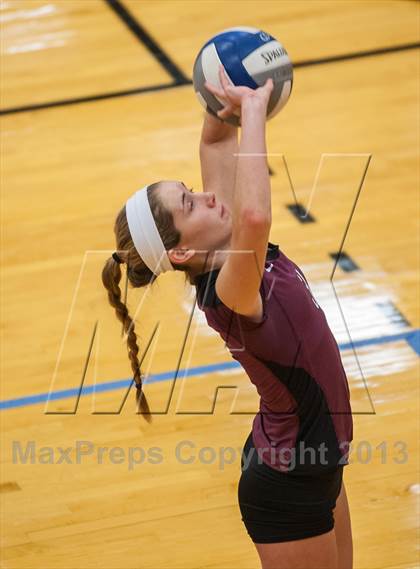 Thumbnail 2 in East Lyme vs Frontier Regional (2013 Volleyhall Classic) photogallery.