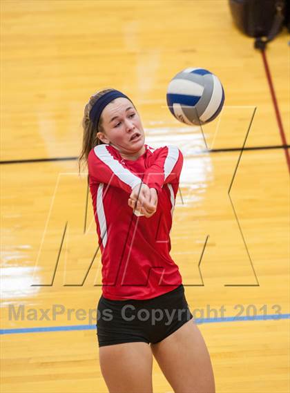 Thumbnail 2 in East Lyme vs Frontier Regional (2013 Volleyhall Classic) photogallery.