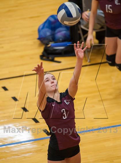 Thumbnail 2 in East Lyme vs Frontier Regional (2013 Volleyhall Classic) photogallery.