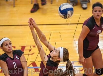 Thumbnail 2 in East Lyme vs Frontier Regional (2013 Volleyhall Classic) photogallery.