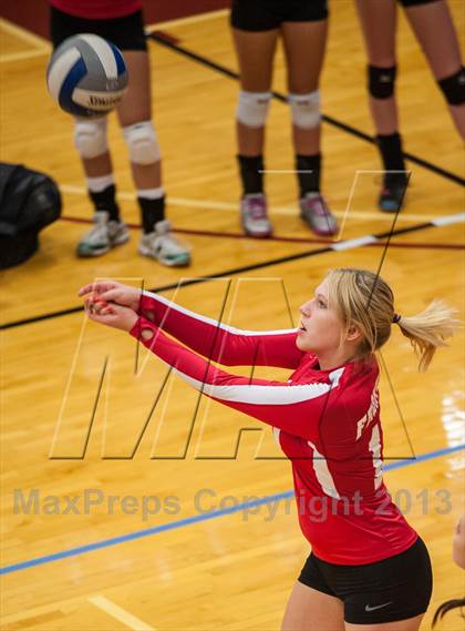 Thumbnail 2 in East Lyme vs Frontier Regional (2013 Volleyhall Classic) photogallery.