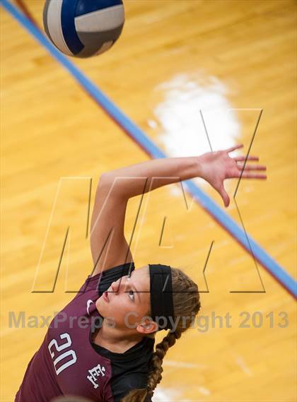 Thumbnail 2 in East Lyme vs Frontier Regional (2013 Volleyhall Classic) photogallery.