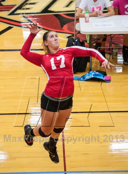 Thumbnail 2 in East Lyme vs Frontier Regional (2013 Volleyhall Classic) photogallery.