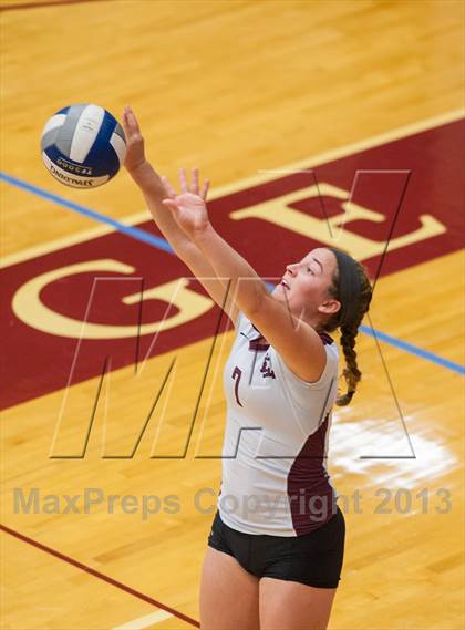 Thumbnail 2 in East Lyme vs Frontier Regional (2013 Volleyhall Classic) photogallery.