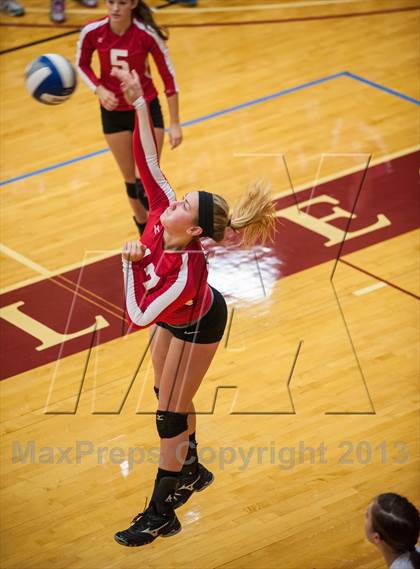 Thumbnail 2 in East Lyme vs Frontier Regional (2013 Volleyhall Classic) photogallery.