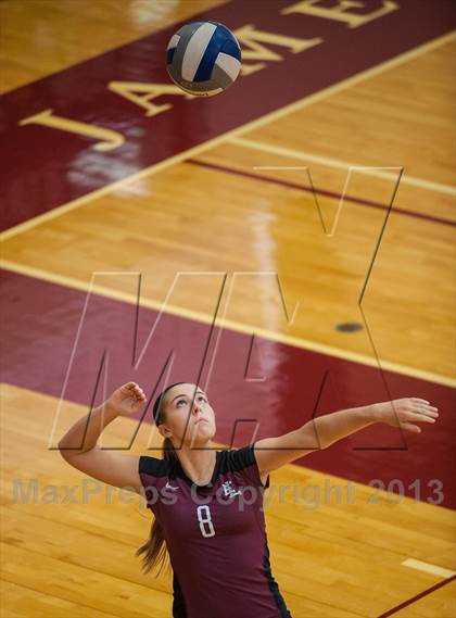 Thumbnail 2 in East Lyme vs Frontier Regional (2013 Volleyhall Classic) photogallery.