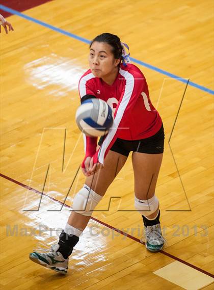 Thumbnail 2 in East Lyme vs Frontier Regional (2013 Volleyhall Classic) photogallery.