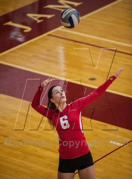 Thumbnail 2 in East Lyme vs Frontier Regional (2013 Volleyhall Classic) photogallery.