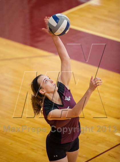 Thumbnail 3 in East Lyme vs Frontier Regional (2013 Volleyhall Classic) photogallery.