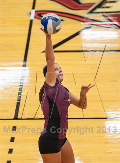 Thumbnail 2 in East Lyme vs Frontier Regional (2013 Volleyhall Classic) photogallery.