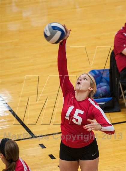 Thumbnail 2 in East Lyme vs Frontier Regional (2013 Volleyhall Classic) photogallery.