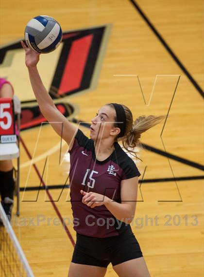 Thumbnail 3 in East Lyme vs Frontier Regional (2013 Volleyhall Classic) photogallery.