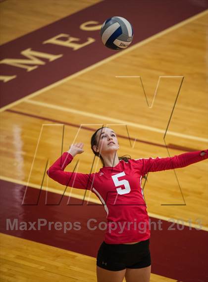 Thumbnail 2 in East Lyme vs Frontier Regional (2013 Volleyhall Classic) photogallery.