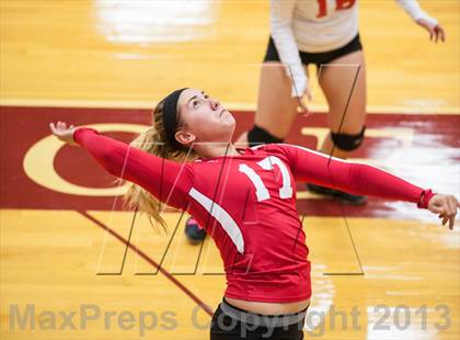 Thumbnail 3 in East Lyme vs Frontier Regional (2013 Volleyhall Classic) photogallery.