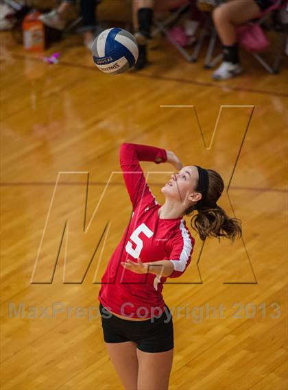 Thumbnail 2 in East Lyme vs Frontier Regional (2013 Volleyhall Classic) photogallery.
