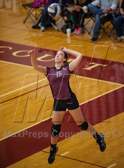Thumbnail 2 in East Lyme vs Frontier Regional (2013 Volleyhall Classic) photogallery.