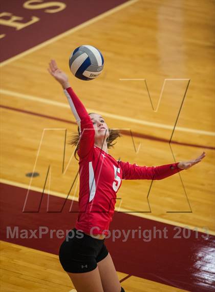 Thumbnail 3 in East Lyme vs Frontier Regional (2013 Volleyhall Classic) photogallery.