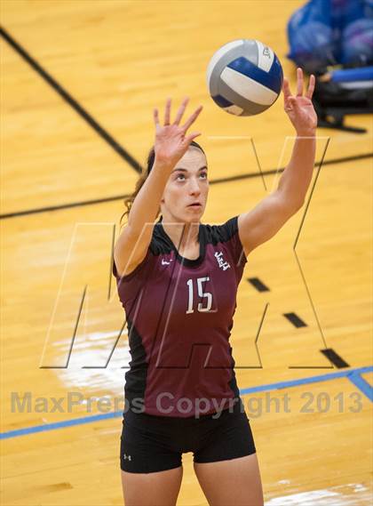 Thumbnail 2 in East Lyme vs Frontier Regional (2013 Volleyhall Classic) photogallery.