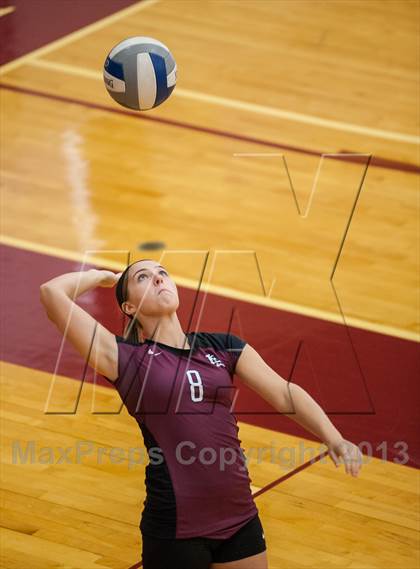 Thumbnail 2 in East Lyme vs Frontier Regional (2013 Volleyhall Classic) photogallery.