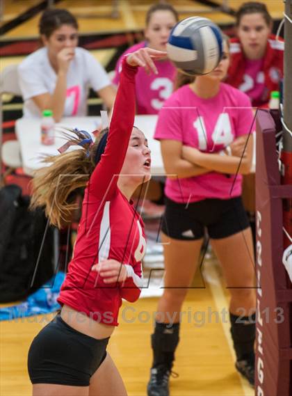 Thumbnail 2 in East Lyme vs Frontier Regional (2013 Volleyhall Classic) photogallery.