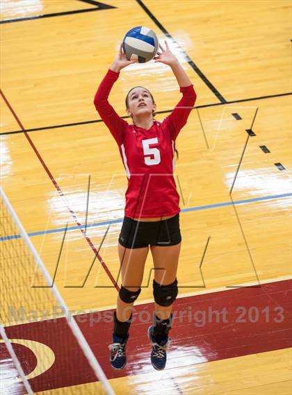 Thumbnail 3 in East Lyme vs Frontier Regional (2013 Volleyhall Classic) photogallery.
