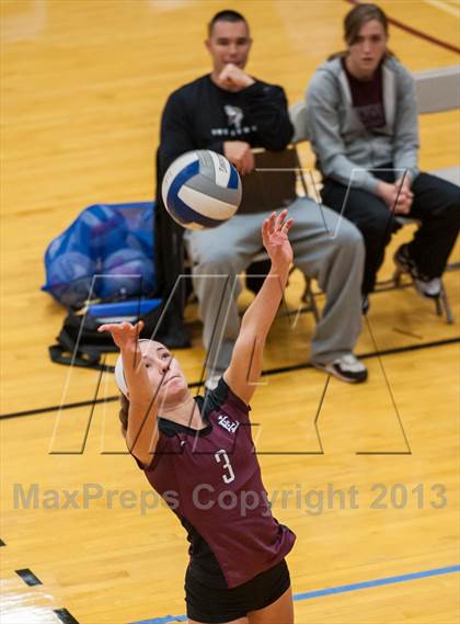Thumbnail 3 in East Lyme vs Frontier Regional (2013 Volleyhall Classic) photogallery.