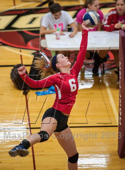 Thumbnail 3 in East Lyme vs Frontier Regional (2013 Volleyhall Classic) photogallery.