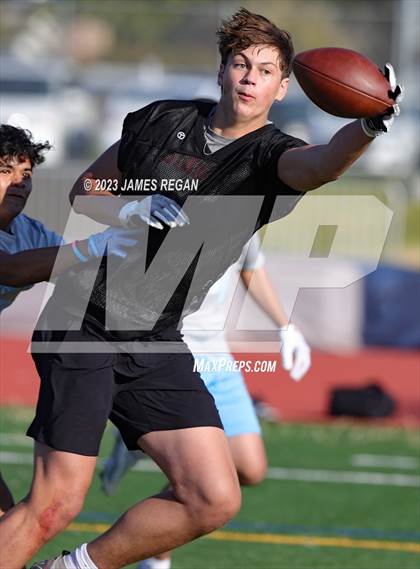 Thumbnail 1 in Menlo-Atherton @ Hillsdale (7v7 scrimmage) photogallery.