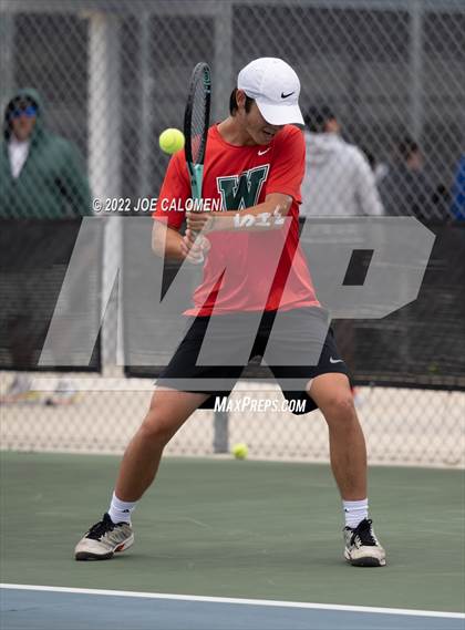 Thumbnail 1 in Coronado vs The Woodlands (UIL 6A Boys Singles State Quarterfinal) photogallery.