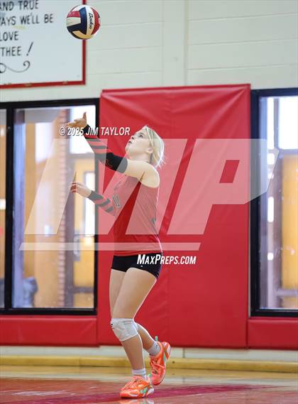 Thumbnail 2 in Albany vs  Aspermont (Eastland Volleyball Showdown 2025) photogallery.