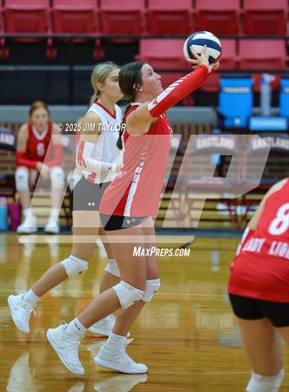 Thumbnail 3 in Albany vs  Aspermont (Eastland Volleyball Showdown 2025) photogallery.