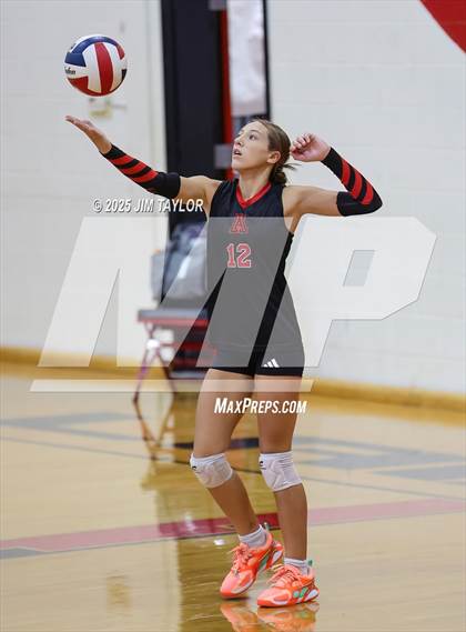 Thumbnail 3 in Albany vs  Aspermont (Eastland Volleyball Showdown 2025) photogallery.
