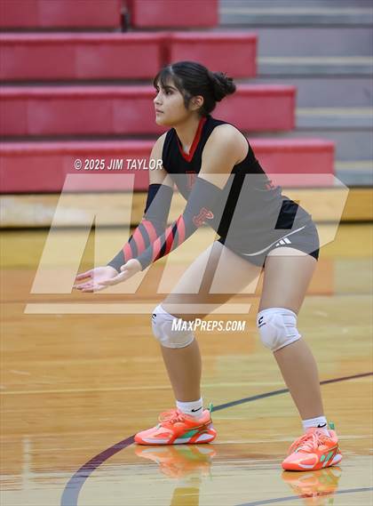 Thumbnail 2 in Albany vs  Aspermont (Eastland Volleyball Showdown 2025) photogallery.