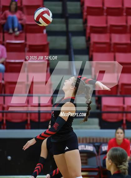Thumbnail 1 in Albany vs  Aspermont (Eastland Volleyball Showdown 2025) photogallery.