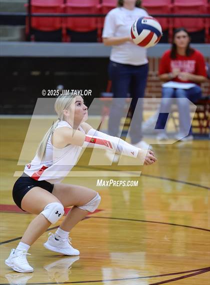 Thumbnail 3 in Albany vs  Aspermont (Eastland Volleyball Showdown 2025) photogallery.