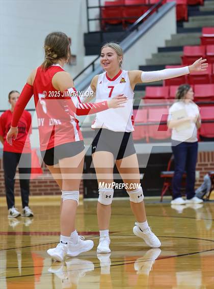 Thumbnail 2 in Albany vs  Aspermont (Eastland Volleyball Showdown 2025) photogallery.