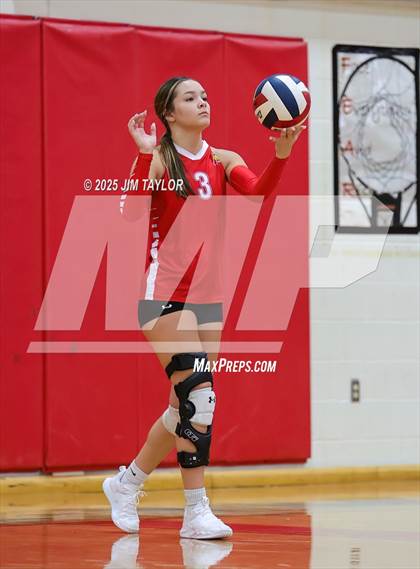 Thumbnail 1 in Albany vs  Aspermont (Eastland Volleyball Showdown 2025) photogallery.