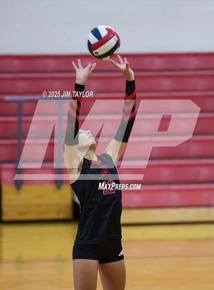 Thumbnail 2 in Albany vs  Aspermont (Eastland Volleyball Showdown 2025) photogallery.