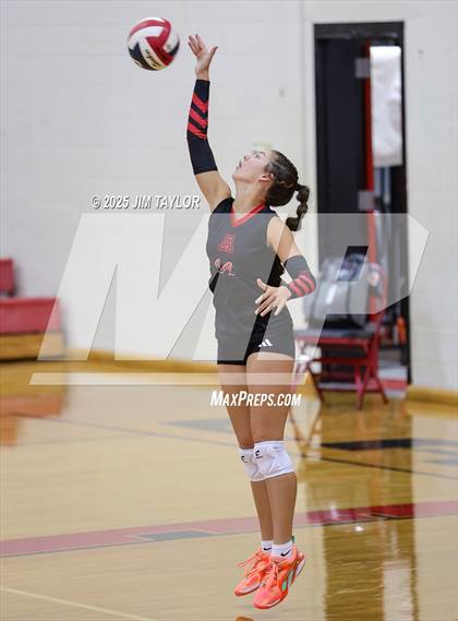 Thumbnail 3 in Albany vs  Aspermont (Eastland Volleyball Showdown 2025) photogallery.