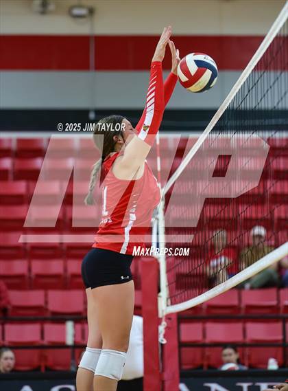 Thumbnail 1 in Albany vs  Aspermont (Eastland Volleyball Showdown 2025) photogallery.