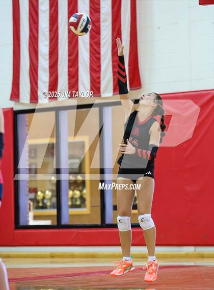Thumbnail 2 in Albany vs  Aspermont (Eastland Volleyball Showdown 2025) photogallery.