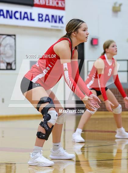 Thumbnail 2 in Albany vs  Aspermont (Eastland Volleyball Showdown 2025) photogallery.