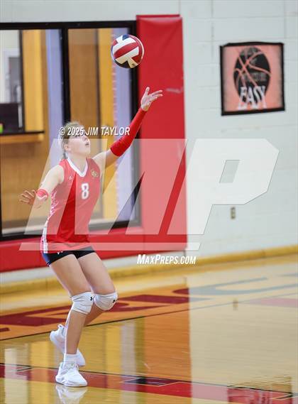 Thumbnail 2 in Albany vs  Aspermont (Eastland Volleyball Showdown 2025) photogallery.