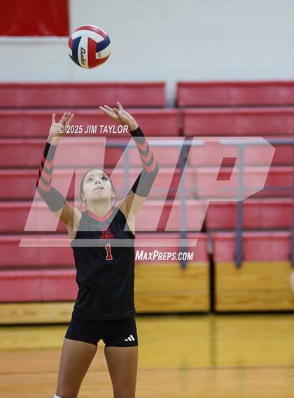 Thumbnail 1 in Albany vs  Aspermont (Eastland Volleyball Showdown 2025) photogallery.