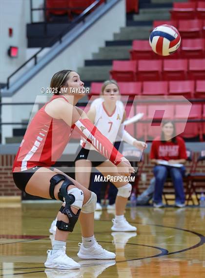 Thumbnail 2 in Albany vs  Aspermont (Eastland Volleyball Showdown 2025) photogallery.