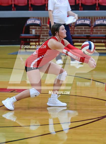 Thumbnail 2 in Albany vs  Aspermont (Eastland Volleyball Showdown 2025) photogallery.