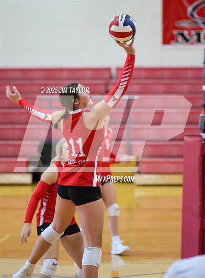 Thumbnail 1 in Albany vs  Aspermont (Eastland Volleyball Showdown 2025) photogallery.