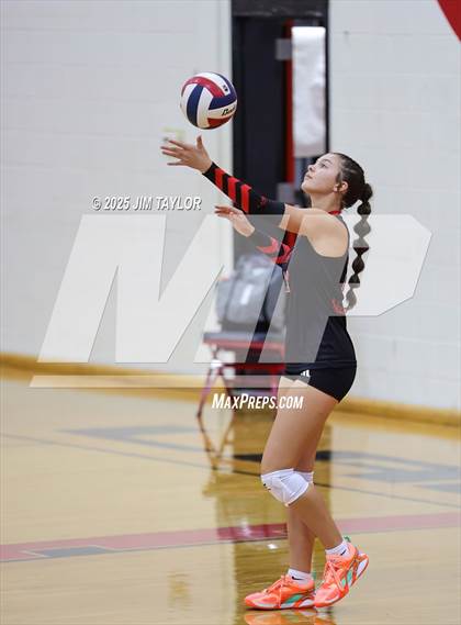 Thumbnail 2 in Albany vs  Aspermont (Eastland Volleyball Showdown 2025) photogallery.