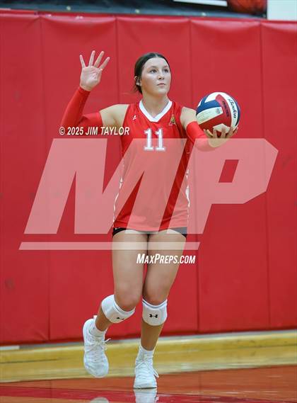 Thumbnail 3 in Albany vs  Aspermont (Eastland Volleyball Showdown 2025) photogallery.