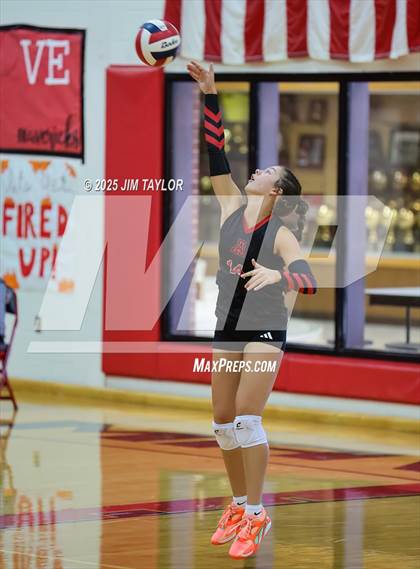 Thumbnail 2 in Albany vs  Aspermont (Eastland Volleyball Showdown 2025) photogallery.